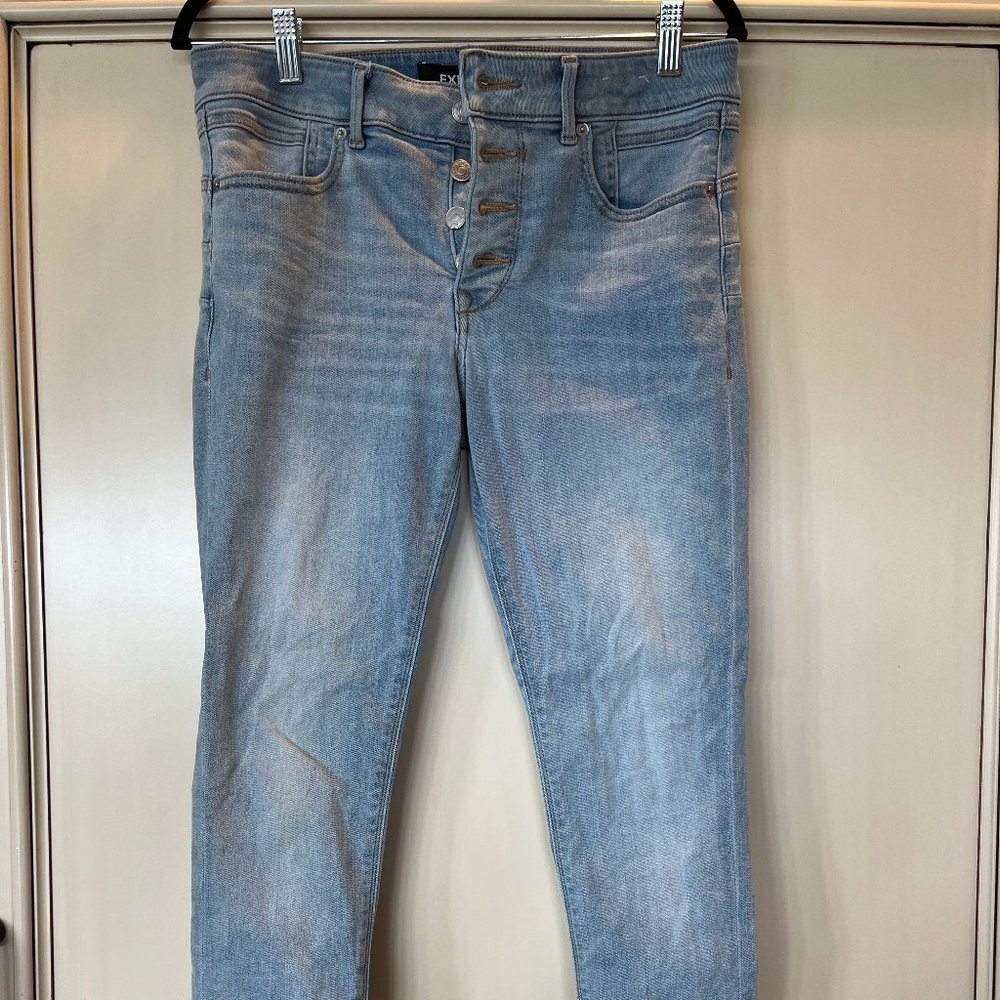 Express,Stretch Plus Skinny Jeans,Denim Perfect Lift, Ankle Mid Rise, 8R